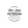 Custom Wine Cork Stopper with Heart Pop-up Card - Mr. & Mrs. Design