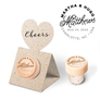 Custom Wine Cork Stopper with Heart Pop-up Card - Surname Design