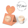 Custom Wine Cork Stopper with Heart Pop-up Card - Spike Design