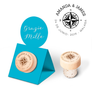 Custom Wine Cork Stopper with Circle Pop-up Card - Compass Rose