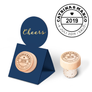 Custom Wine Cork Stopper with Circle Pop-up Card - Passport Design