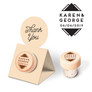 Custom Wine Cork Stopper with Circle Pop-up Card - Mountain Design