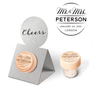 Custom Wine Cork Stopper with Circle Pop-up Card - Mr & Mrs