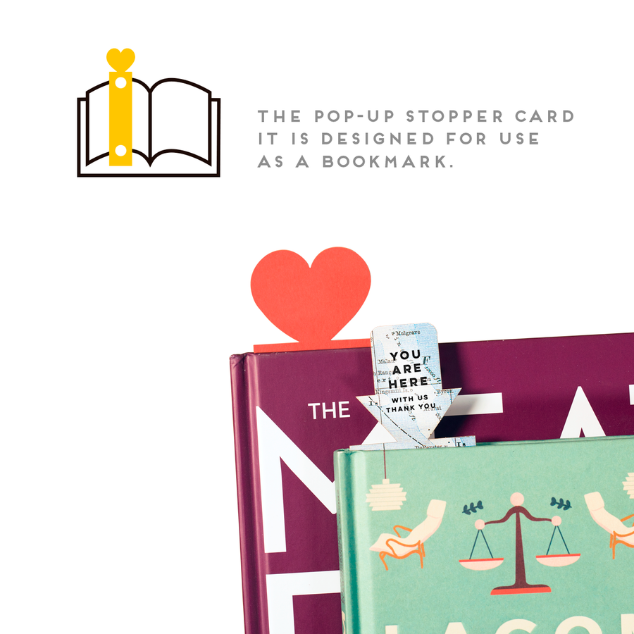 Custom Wine Cork Stopper with Heart Pop-up Card - Mr. & Mrs. Design