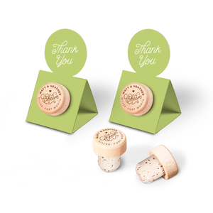 Custom Wine Cork Stopper with Circle Pop-up Card - Cheers