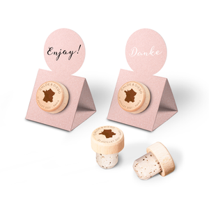 Custom Wine Cork Stopper with Circle Pop-up Card - Countries Design