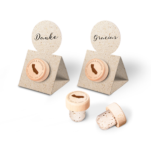 Custom Wine Cork Stopper with Circle Pop-up Card - States of United States of America