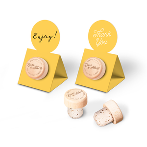 Custom Wine Cork Stopper with Circle Pop-up Card - Spike Design